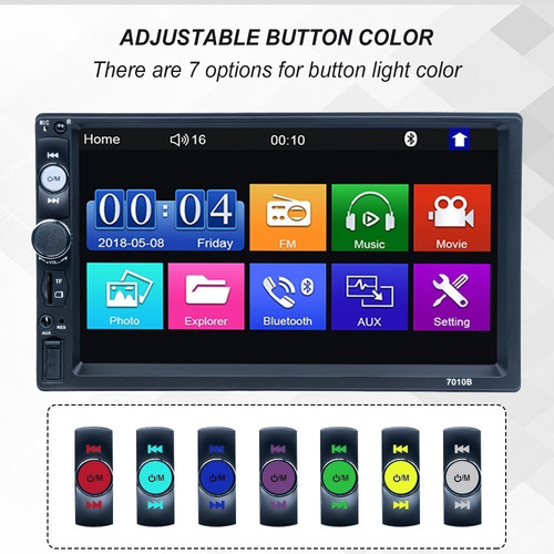 Cámara De Visión Trasera Usb Con Radio De Coche De 1 Din, Un