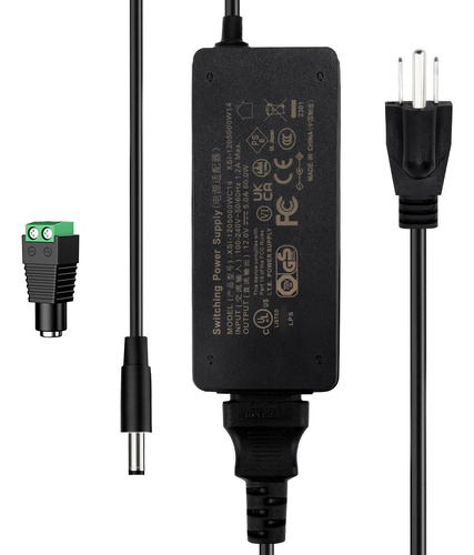 Adaptador De Fuente De Alimentacion De 12 V 5 A 60 W Con Cer