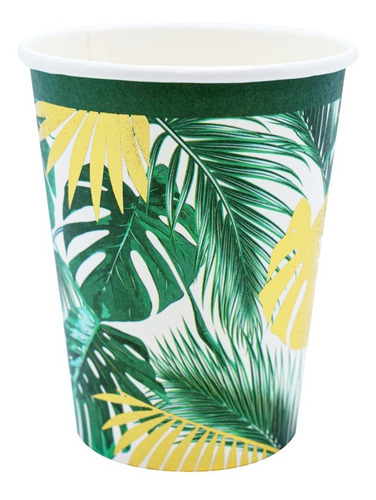 Vaso Polipapel Palma Monstera Hawai Caribeño X6 Unidades