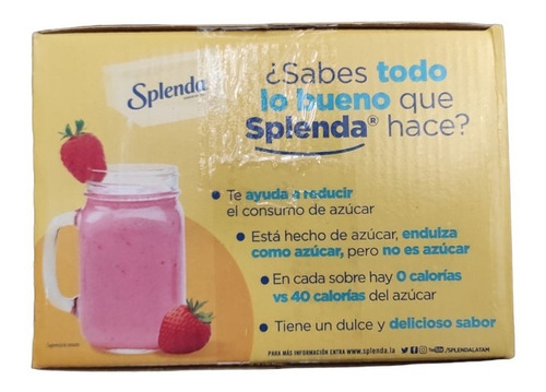 Endulzante Splenda 600 Sobres De 1 G C/u