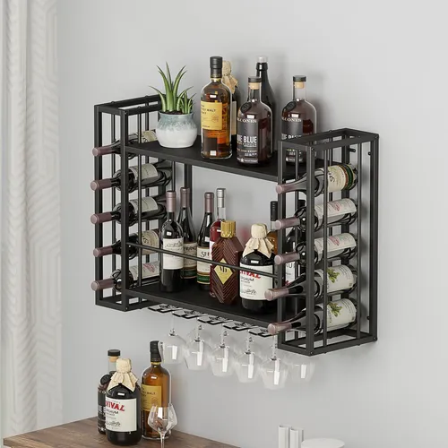 Estante De Vino Montado En La Pared De Zaobas, Estante De Vi