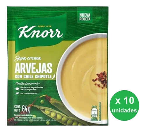 Pack Sopa Knorr Crema X 10 Sobres - Dh Tienda