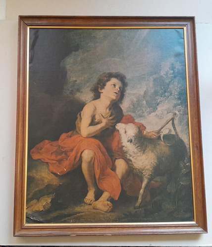 Cuadro San Juan Bautista Niño, 67x55 Cm, Bartolomé Murillo (Usado)