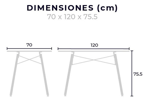 Mesa De Comedor De Cristal Rectangular Oslo T5 De 120