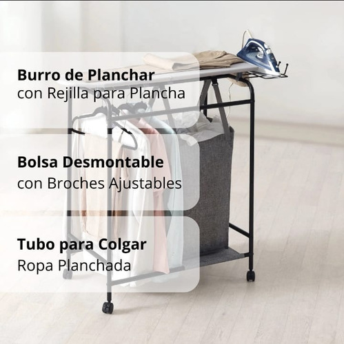 Estacion Planchado Betterware ( Burro De Planchar) Liso Negro