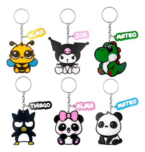 Llaveros Souvenirs Personalizados Con Nombre 3d Pack X30 Abejita