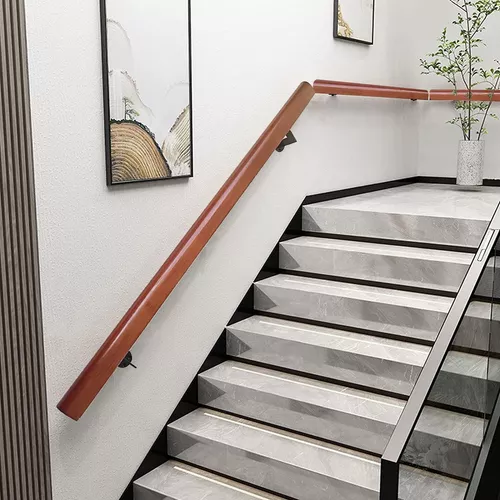 Pasamanos de madera para escaleras interiores, pasamanos de escalera de  pino antideslizante para personas mayores, barandilla de pared para el  hogar