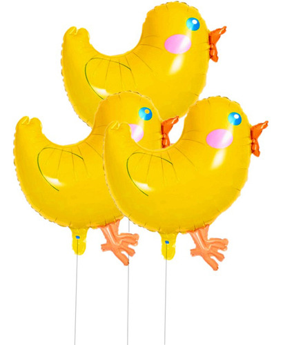 Dibujos Animados De Globos De Pollo, 3 Piezas