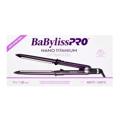 Imagen 6 de 10 de Babyliss Planchita Plancha Optima 3000 Purple Bivoltaje Pelo