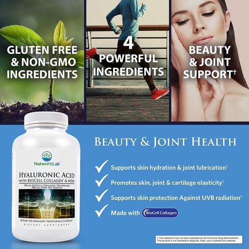 Nature's Lab Hyaluronic Acid With Biocell Collagen And Msm,