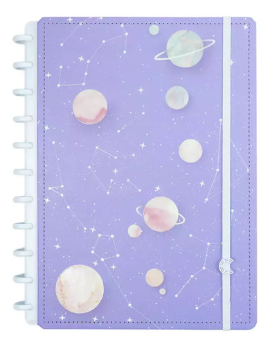Caderno Inteligente Purple Galaxy By Gocase Grande