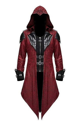 Chaqueta Con Capucha Estilo Gótico Assassin Creed Cosplay