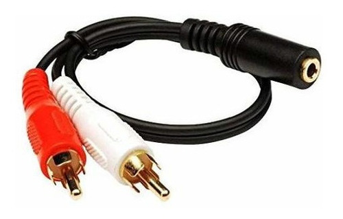 Paquete De 5 2 X Rca Macho, 1 X 3.5mm Hembra Estereo, Cable 