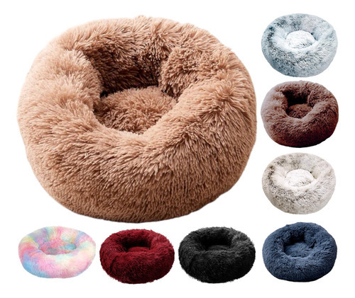 Cama Tipo Dona Antiestres Para Perros Raza Xgrande / Gigante Color Moka