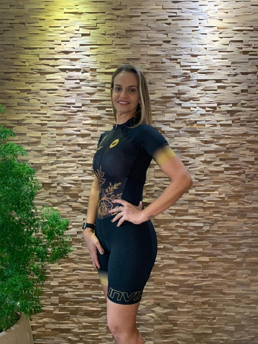 Macaquinho Ciclismo Feminino Gold Mc