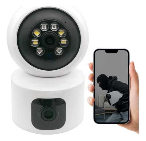 Cámara Binocular De Seguridad Interior Wifi Vigilancia 2mp