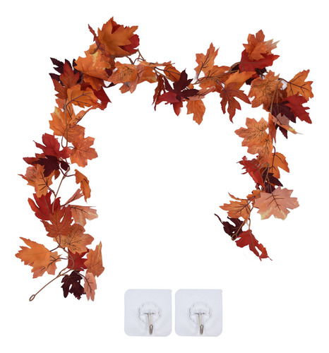 Guirnalda De Hojas De Arce De Otoño, Decoración Artificial D