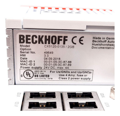 Beckhoff Cx5120-0135 Embedded Pc Cpu Module, Intel Atom Bbx