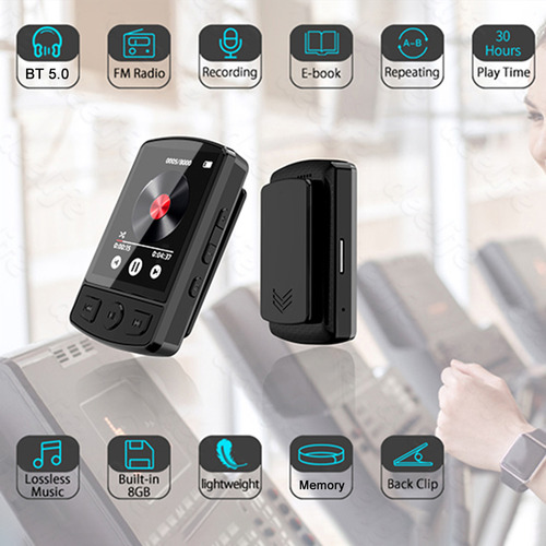 Reproductor De Mp3 Con Pantalla Digital Bt5.0 Con Altavoz Po