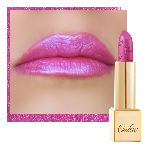 Oulac Metallic Shine - Lapiz Labial Morado Y Rosa Para Mujer