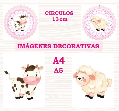Kit Imprimible Banderin Cartel Cumple Editable Vaca Lola