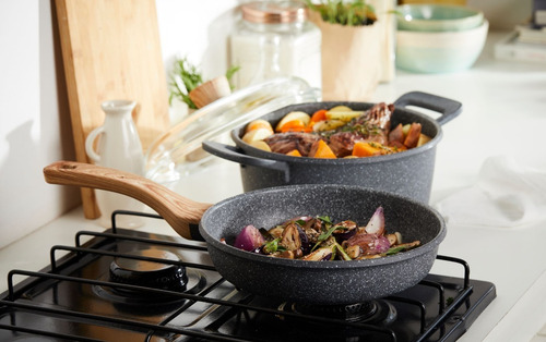 Maestro De Cocina - Set Granito Sarten 24cm & Cacerola 24cm