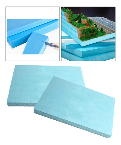 2x Tablero De Diy Paisaje 30cmx20cmx5cm 30cmx20cmx5cm Azul