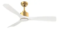 Comprar Ventiladores De Techo Interiores Y Exteriores De 52 Pulgadas, Ventiladores De Techo De Motores De Corriente Continua Silenciosos Certificados Etl, Ventiladores De Techo Inteligentes Blancos Y Dorados