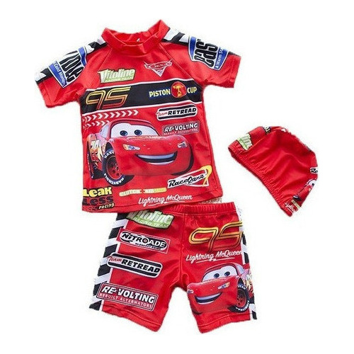 Traje De Baño Con Diseño De Cars Para Niños