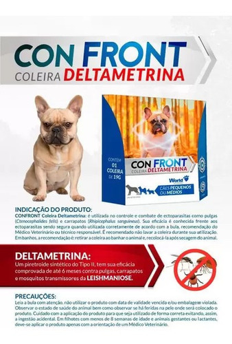 Coleira Confront Antipulgas/ Carrapato Pequeno Médio - 19gr