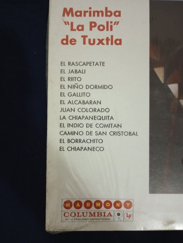 Lp Vinil Marimba La Poli De Tuxtla - Zapateados (Usado)