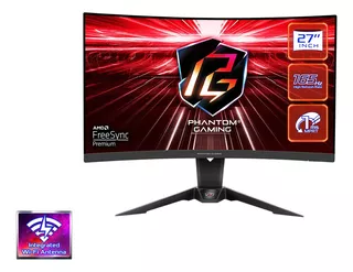 Monitor Gaming Qhd 27 Curvo 165hz Asrock Pg27q15r2a Wi-fi