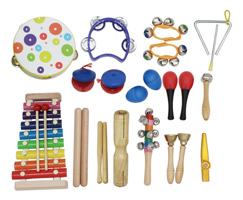 Imagen 1 de 9 de Juego De Juguetes Para Instrumentos Musicales, 19 Piezas, In