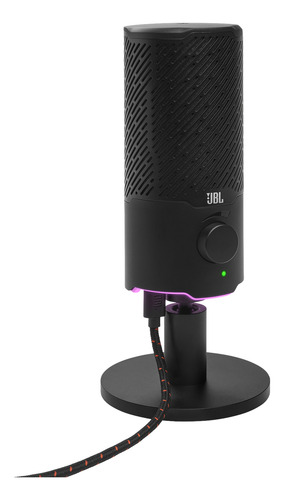 Microfone Jbl Quantum Stream Condensador Duplo Com Fio E Led