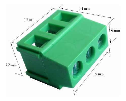 150 Pzs Terminal Block Bornera De Tornillos 3 Pines 300v 8a