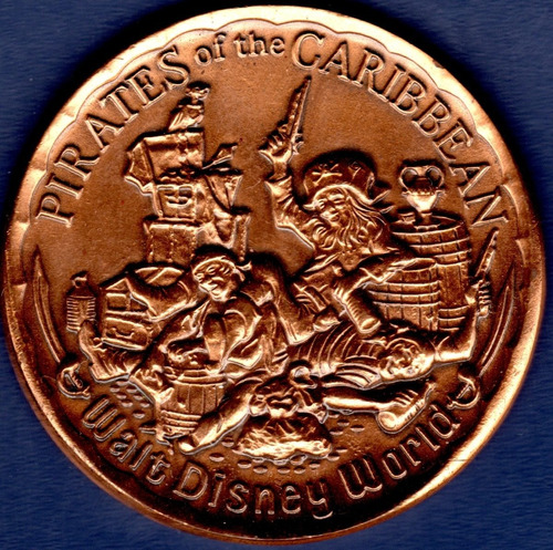 Medalla De Walt Disney World Piratas Del Caribe