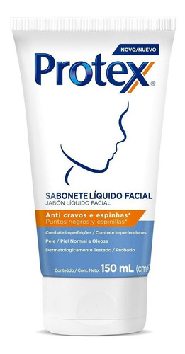 Sabonete Líquido Facial Anti Cravos E Espinhas 150ml Protex