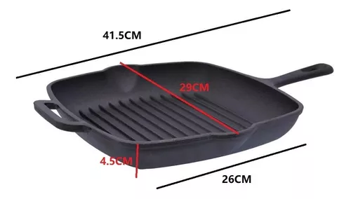 Sartén cuadrada con parrilla de 10.5” – Sociedad Mex. de Parrilleros