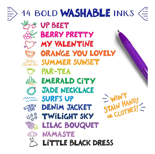 Crayola Colored Gel Pens For Kids And Adult Coloring, Washab