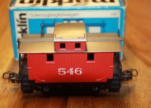 Vintage. Märklin #4578 Cabina Del Tren De Carga Caboose (Usado)