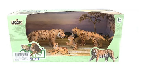 Playsets animal world familia tigres pack x 4