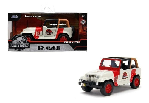 Jeep Wrangler Jurassic World Jada Escala 1/32 Jurassic Park