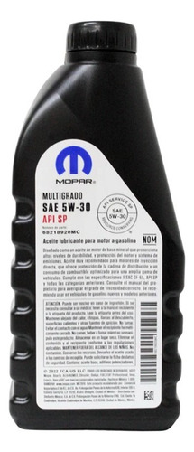 68218920mc Aceite Multigrado Mineral Mopar Original