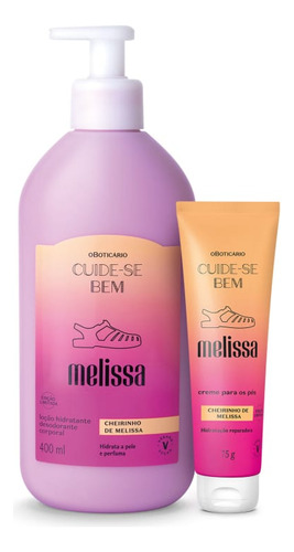 Cuide-se Bem Melissa Creme Para Os Pés + Loção Corporal