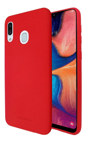 Funda De Silicon Suave Para Samsung M30 Color Rojo Molan Cano Soft