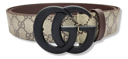 Cinturon Gg Moda Unisex Marmont Cafe Diseño De La Tela Hebilla Gg Negra Talla Xs