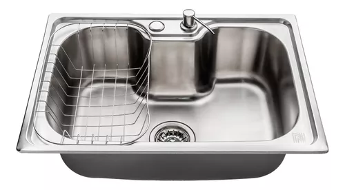 Cuba para Cozinha Gourmet Pia Aço Inox com Acessórios e Tábua de Corte Nawa  50 cm e Torneira Gourmet Munim