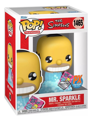 Funko Pop Mr Sparkle 1465 Simpsons Px Diamond Collection