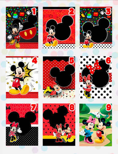 Recuerdo Morralito Fiesta Mickey Y Minnie Personalizados 60u