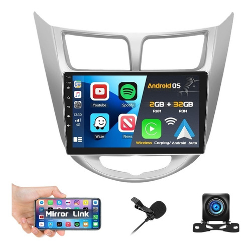 Estereo Hyundai Accent 2010-2016 Android Carplay Gps 2+32g